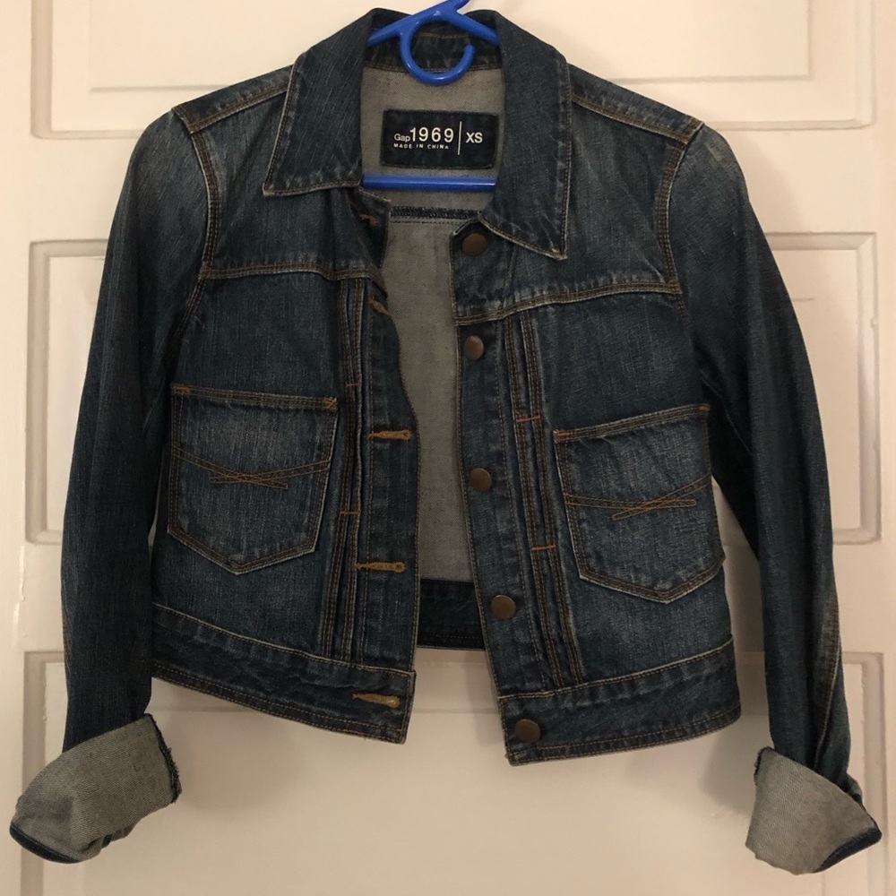 Gap 1969 Cropped Denim Jean Jacket, XS